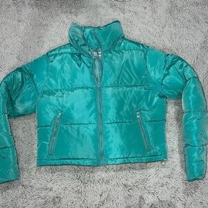 Vibrant Teal Bomber Jacket for Women